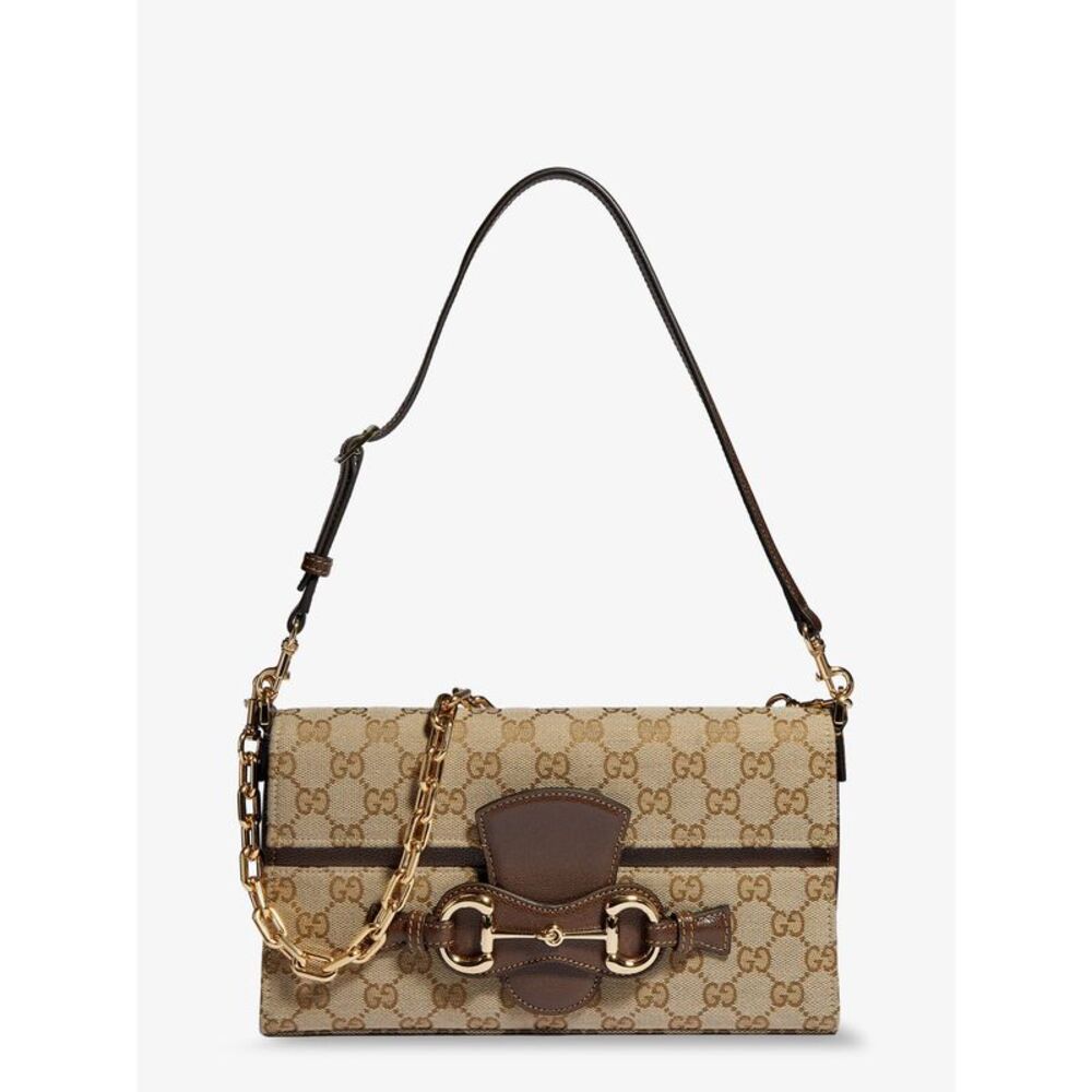 Gucci Women Ristretto Gg Fabric Shoulder Bag